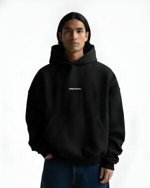 Prime Oversized Black Hoodie