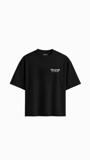 Young and Trying — Black Oversized T-Shirt