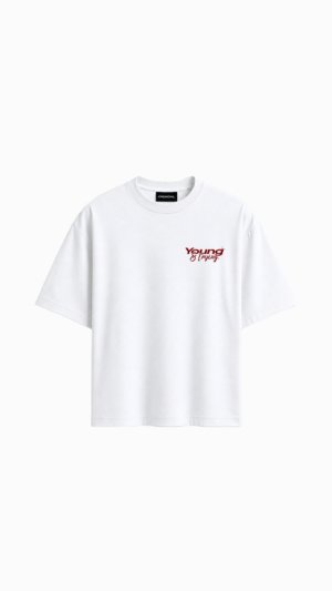 Young and Trying — White Oversized T-Shirt